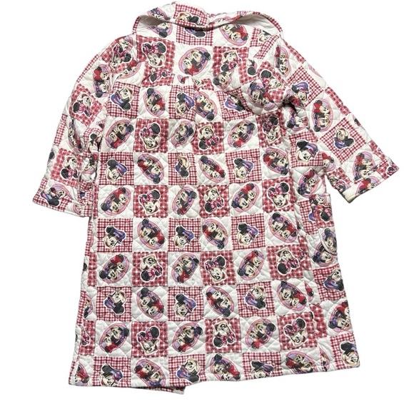 Vintage 80s Mickey Mouse And Minnie Overcoat Long Quilted Jacket - Picture 2 of 6